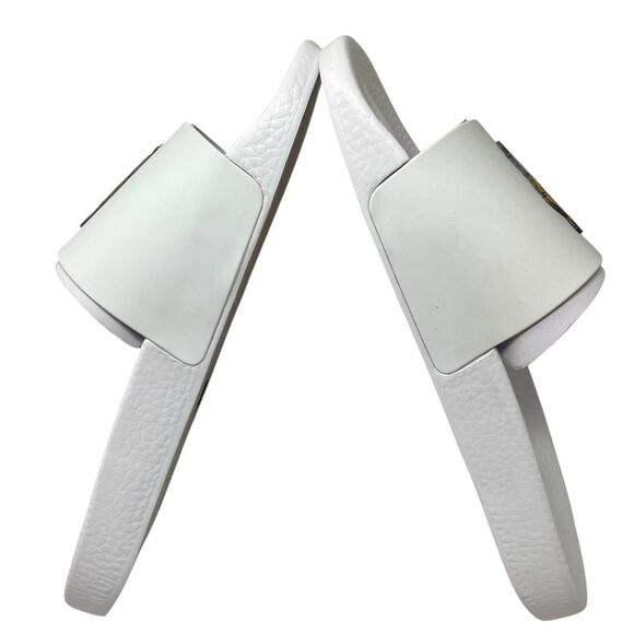 Polo Ralph‎ Lauren Slides Mens 12 White Polo Bear Sandals Preppy Summer Pool main image 5